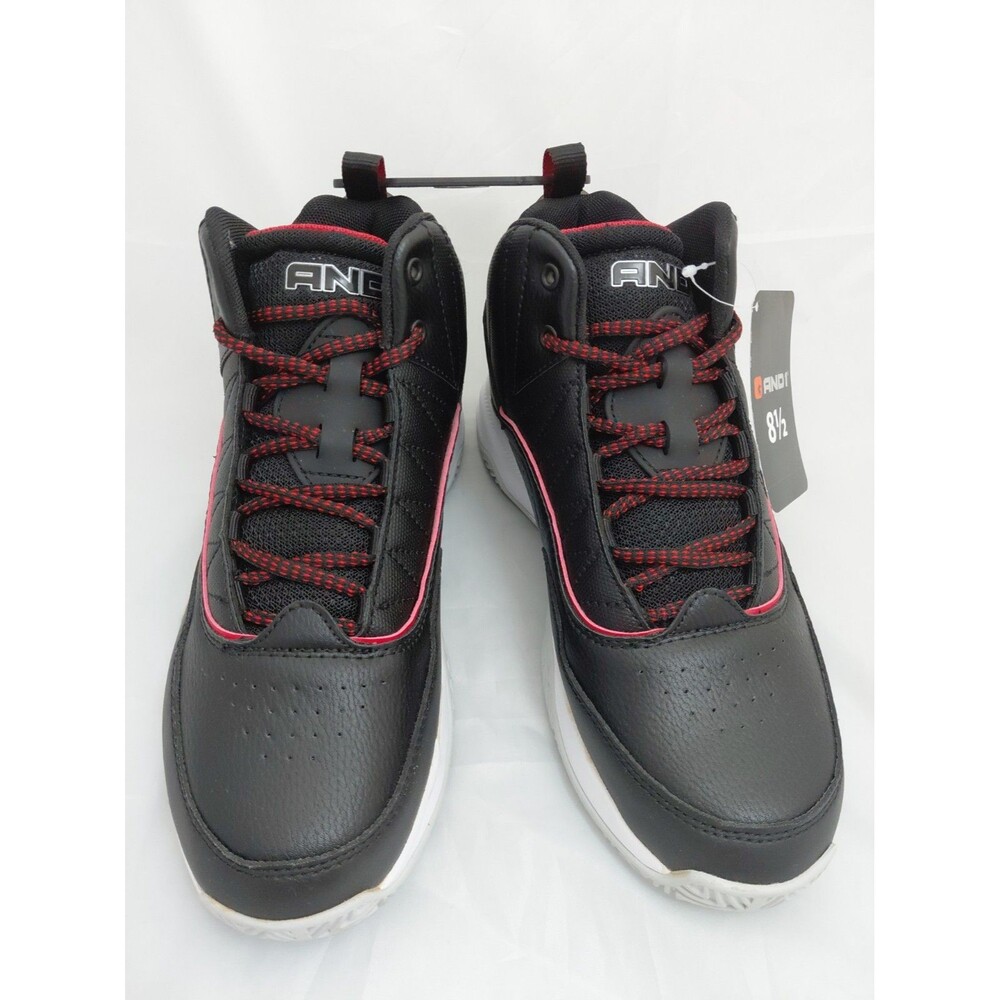 AND1 Men's Athletic Basketball Shoes Size 8.5 Lace Up Red And Black